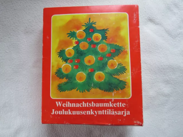 Alte DDR Weihnachtsbaum - Beleuchtung - 10er Kette + 3 Ersatzbirnen