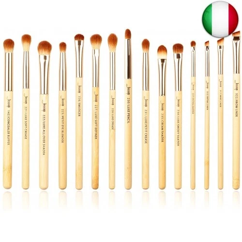 Jessup Brand 15pz Bellezza Pennelli in Bambù Trucco Professionale Set di Trucco