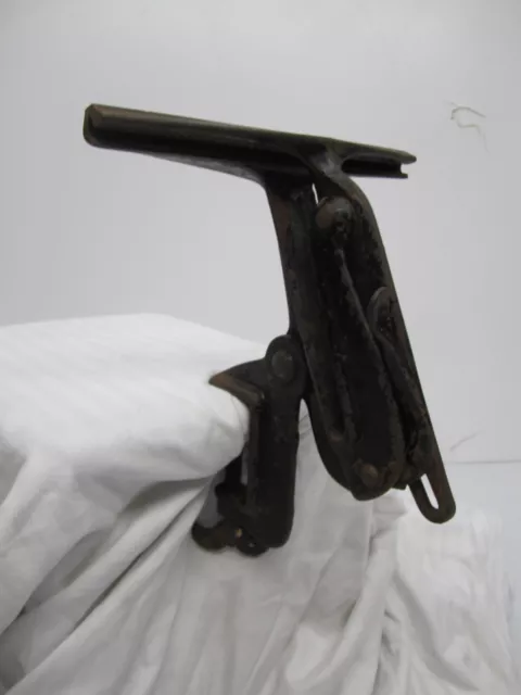 Vtg Antique Cast Iron Hand Saw Sharpening Bench Mount Vise #3 Tool 9 1/2" Jaws