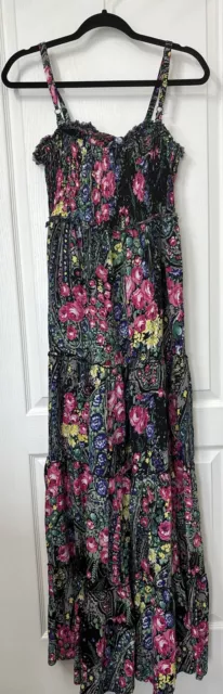 Free People Easy Come Easy Go Floral Maxi Dress Women’s Size Small Smocked