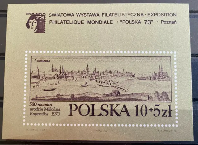 Briefmarken Polen Polska 1973 Mi.-Nr. Block 55 postfrisch