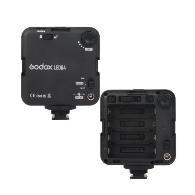 Godox 64 LED Video Light Lamp for Canon Nikon Sony DSLR Camera Camcorder DV 3