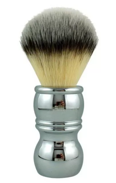 187g RAZOROCK Brocha Cromo Silvertip Plissoft Glanzmetall-Griff Pelo Artificial