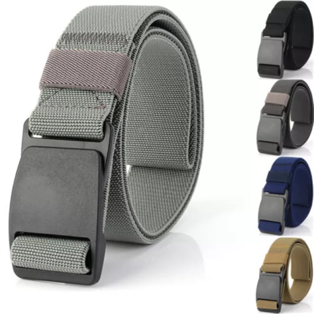 Men's Plastic Cam Buckle Nylon Canvas Tactical Belt Waistband Webbing Military