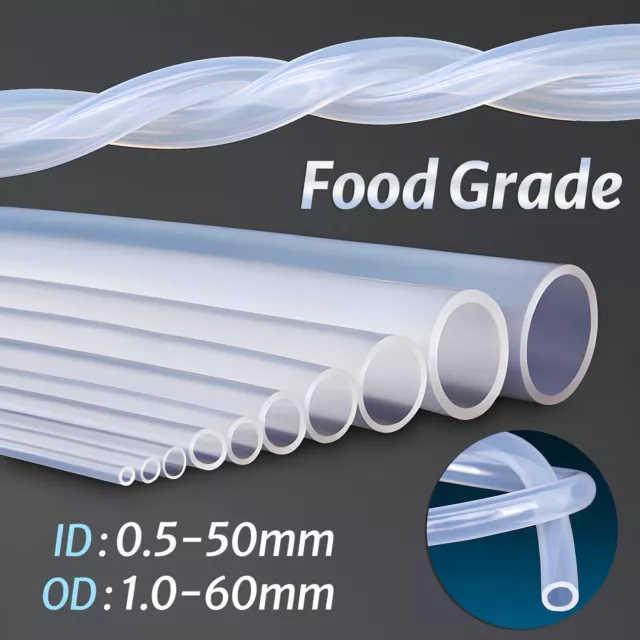 Food Grade Clear Translucent Silicone Vacuum Tube Beer Hose Pipe Soft Rubber