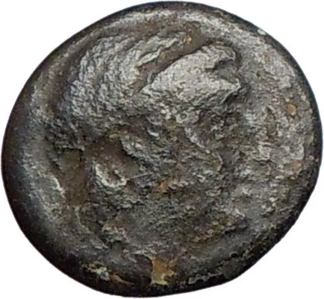 Myrina in Asia Minor  Ancient Greek Coin Apollo Amphora Lyre  i27575