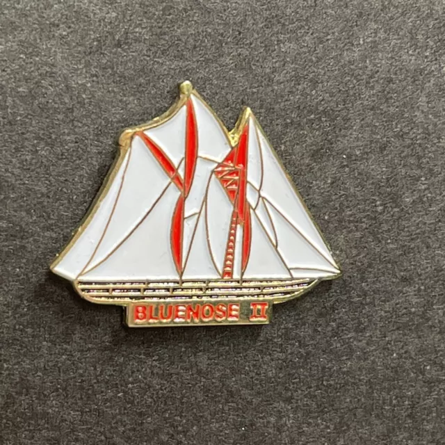 Bluenose II Sailing Ship Pin Pinback Hat Tie Jacket Lapel Collectible 1” x 3/4”