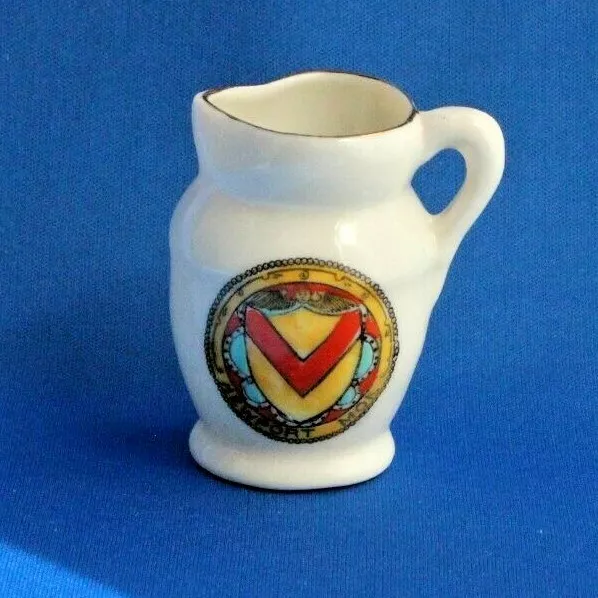 English Porcelain Crested Victoria China Souvenir "Newport Mon." Crest