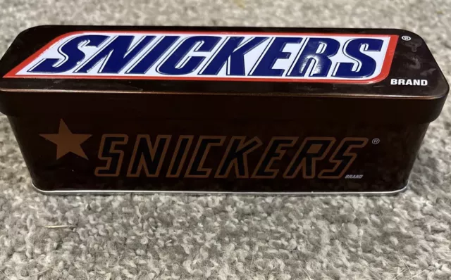 Vintage Snickers Mini Rectangular Tin with Hinged Lid