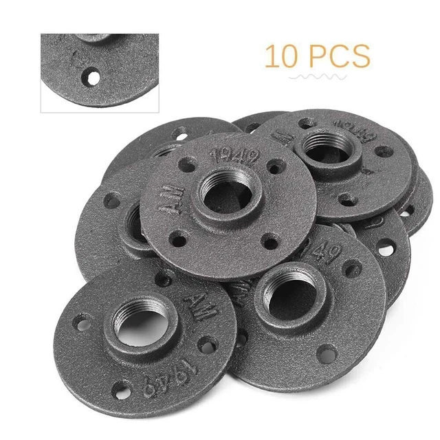 Montaggio a parete flange filettata per pavimento malleabile 10x 3/4" montaggio a parete 4 fori