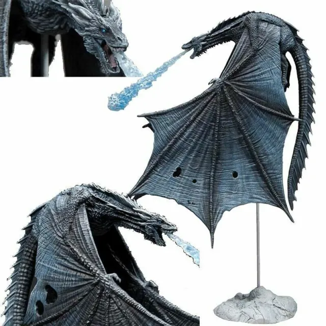 10''  Ice Dragon PVC Viserion GAME OF THRONES ACTION FIGURE Gift Statue Toys