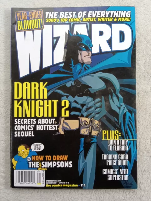 Wizard Comics Magazine Vol 1 No 112 Jan 2001 Batman Dark Knight 2 The Simpsons