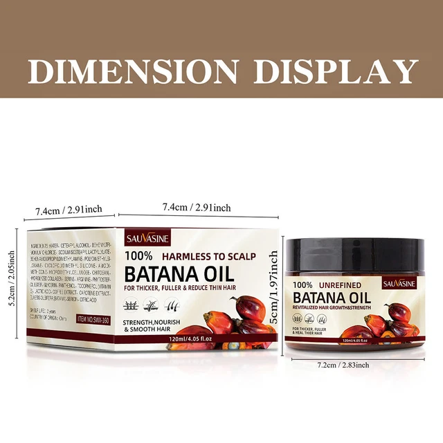 BATANA-ÖL FÜR HAARWACHSTUM Gesünderes Dickeres Und Volleres Haar 120 Ml