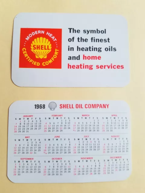 1968 Shell Gas & Oil credit card calendar-Heating Oil For Home Heating Services
