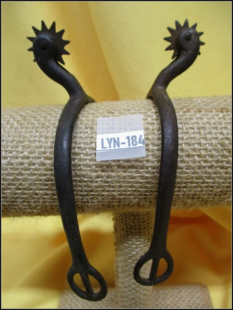 Late 1800's RAZOR SHARP Unmarked Blood Letting Rowels Riding Spurs