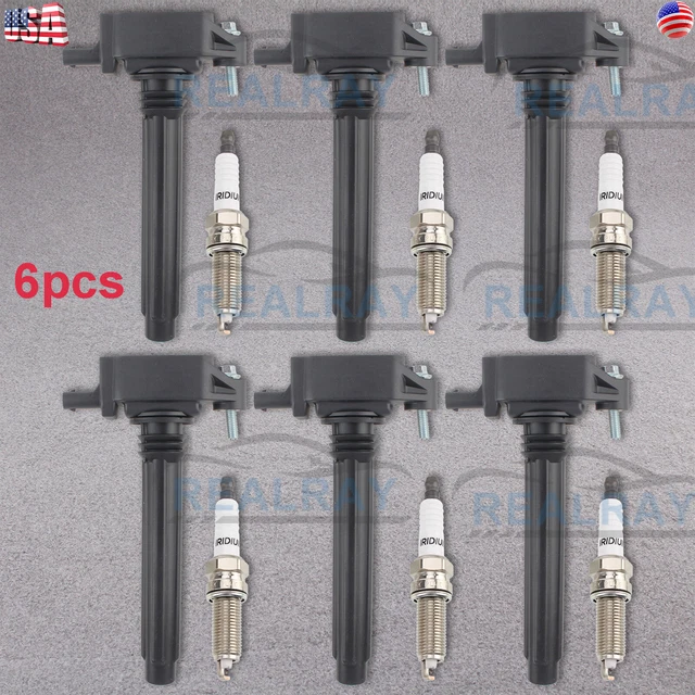 6 PACK IGNITION Coils & Spark Plugs For Chrysler Jeep Dodge Ram 3.6L
