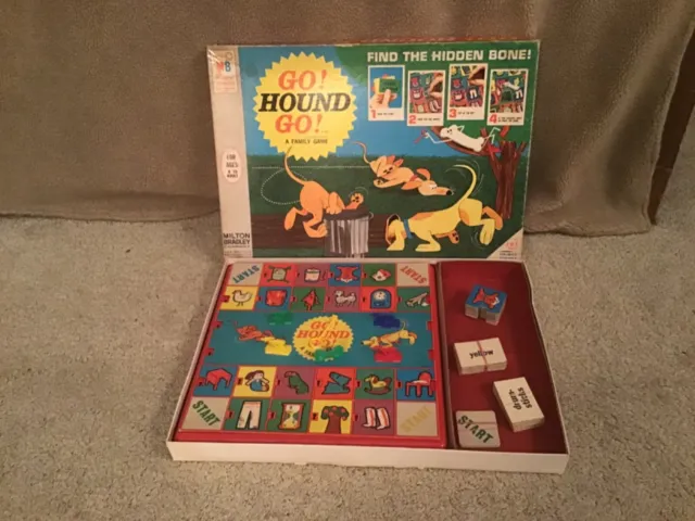 RARE Go! Hound Go! Family Board Game Milton Bradley 4729 MB 1966 Vintage