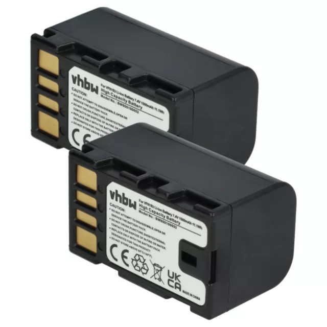 2x Batería reemplaza JVC BN-VF823 BN-VF815 BN-VF815U BN-VF808 BN-VF808U 1400mAh