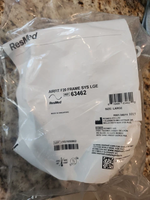 NUEVO Y SELLADO DE FÁBRICA - AIRFIT F20 MARCO GRANDE SYS Repuesto grande # 63462