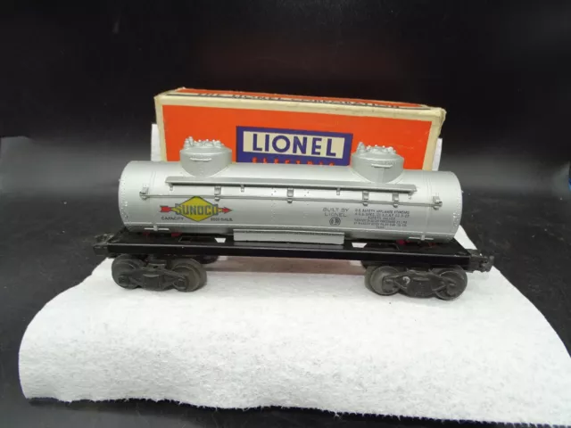 Vintage 50's Lionel Train O gauge Sunoco Tanker Car no. 6465 W/ Original Box