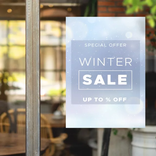 Winter Sale Advertising Shop Sign Poster Print Window Discount Print A5-A1