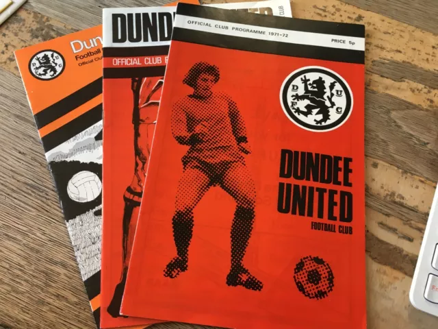 DUNDEE UNITED HOME programmes 1960s and 1970s choose from list