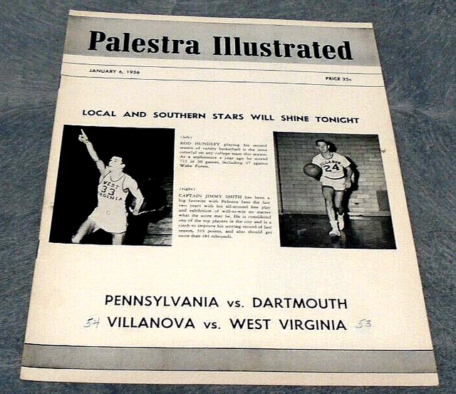 1956 Official College Basketball Progam Penn Dartmouth Villanova West Virginia 1956 Official College Basketball Progam Penn Dartmouth Villanova West Virginia