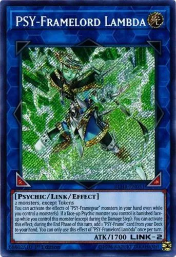 Yugioh! PSY-Framelord Lambda - BLHR-EN051 - Secret Rare - 1st Edition Near Mint,