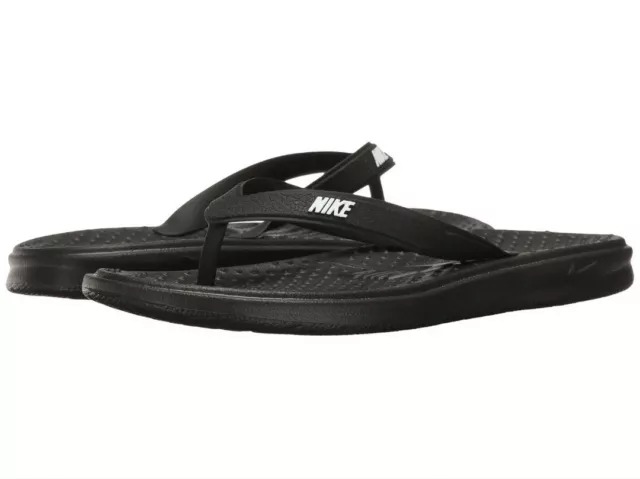NIKE SOLAY THONG (GS/PS) Kids Black/White 882827-001 Sandals size 11 C  $22.95 - PicClick