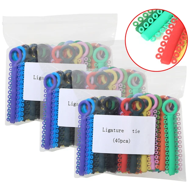 1040Pcs Dental Orthodontic Ligature Ties Braces Elastic Rubber Bands Mixed Color