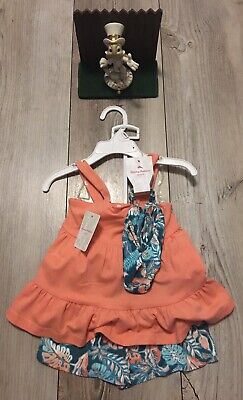 3 Piece Set Tommy Bahama Girls Small 12 M New With Tags $65 Shorts Blouse