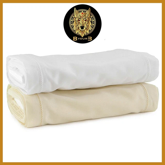 Tessuto Per Tende Ajour - Vendita A Metro, Larghezza 55cm, Poliestere Bianco Naturale