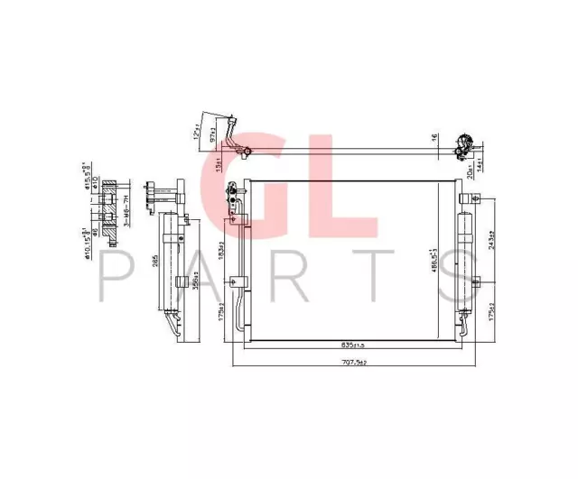 Pour Land Rover Range Rover Sport Ls 09-2013 Air Condenser A/C Lr018405