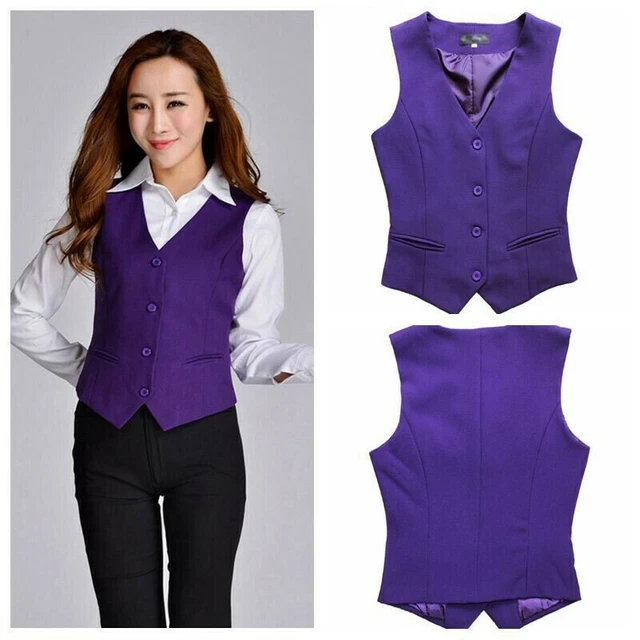 Gilet Sans Manches Femme Pour Travail Habillé - Style Smoking/débardeur Fin - Polyester - Neuf Avec étiquettes