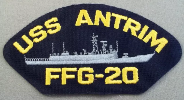 US Navy Cap Patch USS Antrim FFG - 20 Guided-Missile Frigate