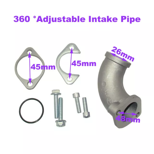 360 °Adjustable Intake Pipe For Pit Dirt Bike Dax Monkey Skyteam Parts