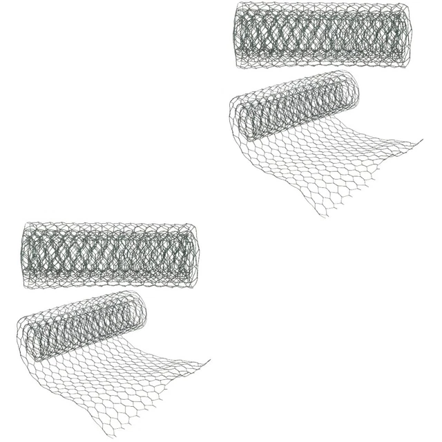 2 Rolls Iron Wire Flower Arrangement Chicken Mesh Poultry Fence