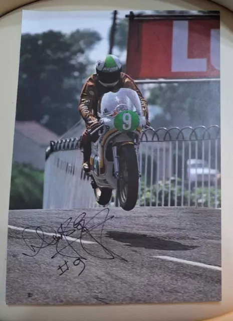 Magazine page PHOTO HAND SIGNED AUTOGRAPH ALEX GEORGE MOTORCYCLE RACER