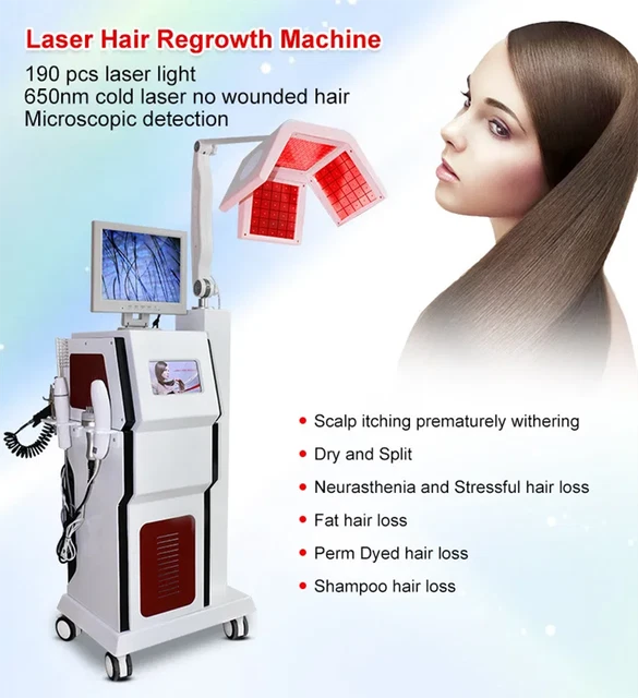 5IN1 LED Hair Regrowth Machine 650nm Diode Laser Loss Hair Growth Treatment
