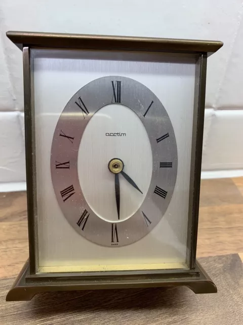 Vintage Acctim Brass Carriage Clock  Working Condition Battery Not Supplied 2