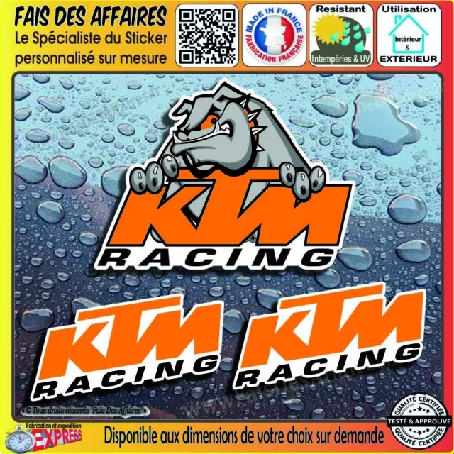 3 Stickers autocollant KTM racing sponsor moto tuning motorsport rally decal