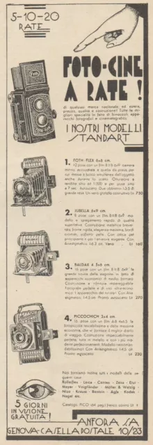 Z3093 Appareils Photographie Foth-Flex & Jubella - Publicité - 1933 Old Mural