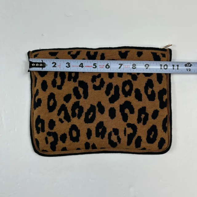 Chico's Leopard Print Travel Cosmetics Accessories Soft Bag Zip Pouch 3