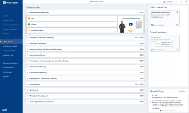 Download-Version WISO Steuer 2024 für die Steuererklärung 2023 2
