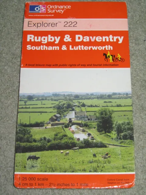 Ordnance Survey Explorer 1:25,000: Sheet 222 Rugby & Daventry - 1999 edn.