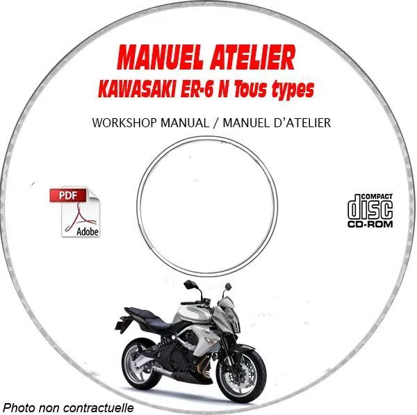 ER-6N Manuel Atelier CDROM KAWASAKI FR Expédition - --, Support - CD-ROM - DVD-