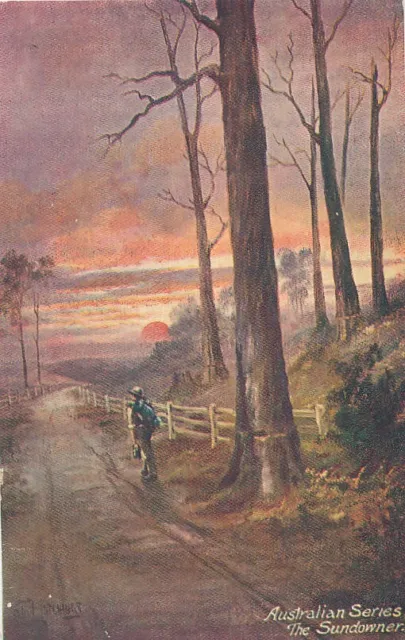 Hutchings.  Art Series  Postcard.  "The Sundowner".   C 1907