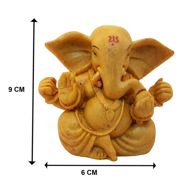 Statuette Lord Ganesha En Terre Cuite Pour Décoration Voiture, Bureau Ou Maison - Nouveau