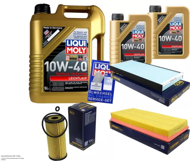 Sketch D'Inspection Filtre Huile Liqui Moly 7L 10W-40 pour Mercedes-Benz Classe