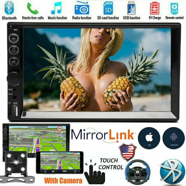 7 inch HD touch Screen Car Stereo with mirror link Bluetooth MP3 MP5 Auto Radio